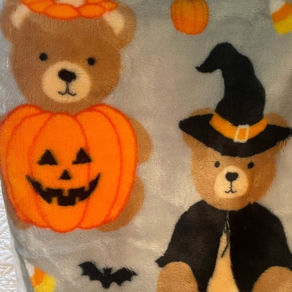 Splendid Abode spook collection oversized plush throw Halloween bear 60x70